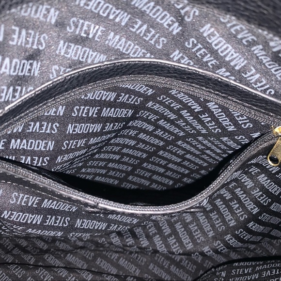 Steve Madden black faux croc tote shoulder bag - Picture 10 of 15